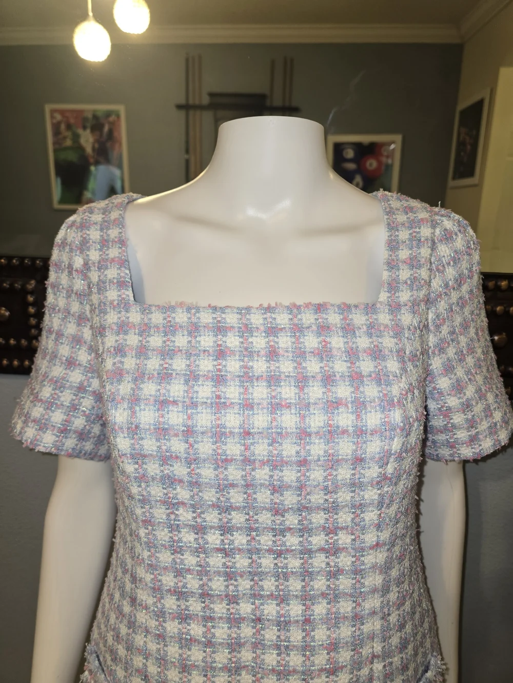 Lilly Pulitzer Women's Gwynne Boucle Shift Square Neck Mini Dress - Picture 2 of 6